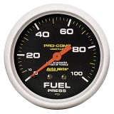 Autometer Liquid Filled Mechanical 2-5/8inch 100 PSI Fuel Pressure Gauge thumbnail 3