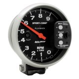 Autometer Sport-Comp 5 inch 9000 RPM Pedestal Mount Tachometer w/ RPM Playback thumbnail 4