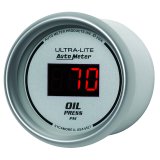 Autometer Ultra-Lite 2-1/16in 100PSI Silver Dial Digital Oil Pressure Gauge w/ Red LED thumbnail 4