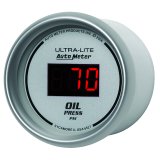Autometer Ultra-Lite 2-1/16in 100PSI Silver Dial Digital Oil Pressure Gauge w/ Red LED thumbnail 6