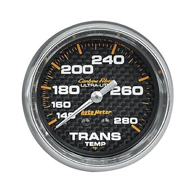 Autometer Ultra-Lite Carbon Fiber 2-5/8in Transmission Temp 140-280 Deg F thumbnail 1