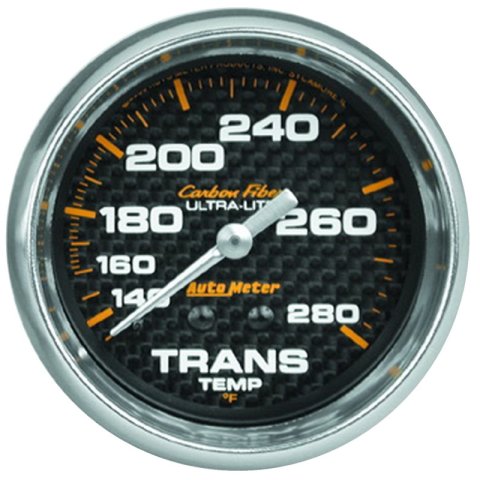 Autometer Ultra-Lite Carbon Fiber 2-5/8in Transmission Temp 140-280 Deg F thumbnail 2