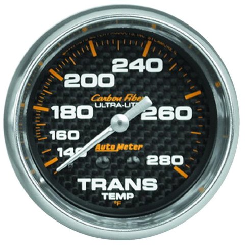 Autometer Ultra-Lite Carbon Fiber 2-5/8in Transmission Temp 140-280 Deg F thumbnail 3