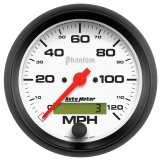 Autometer Phantom 3-3/8in 120MPH Speedometer Electric Program w/ LCD Odometer thumbnail 1