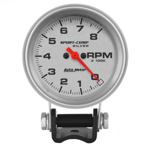Autometer Ultra-Lite 2-5/8in Pedestal Tachometer 0-8000 RPM Gauge thumbnail 1