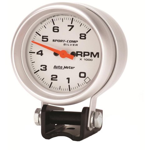 Autometer Ultra-Lite 2-5/8in Pedestal Tachometer 0-8000 RPM Gauge thumbnail 5