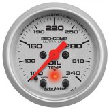 Autometer Ultra-Lite 2-1/16in. / 340 Degree F (Stepper Motor w/Peak & Warn) Oil Temperature Gauge thumbnail 1
