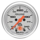 Autometer Ultra-Lite 2-1/16in. / 340 Degree F (Stepper Motor w/Peak & Warn) Oil Temperature Gauge thumbnail 4