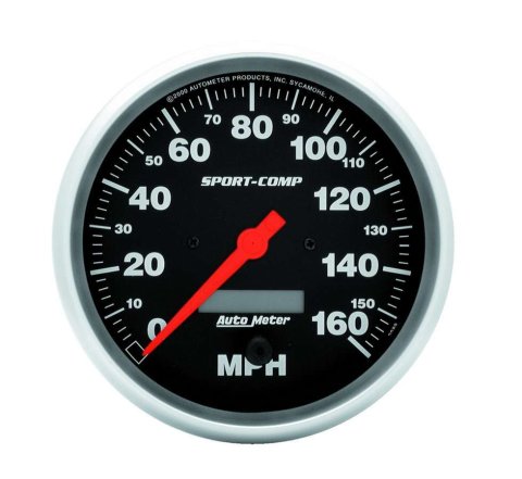 Autometer Sport-Comp 5 inch 160 MPH Electronic Speedometer Gauge w/LCD Odometer thumbnail 8