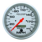 Autometer Speedometer 5in - 200 MPH Electric Program w/ LCD Odometer Ultra- Lite thumbnail 4
