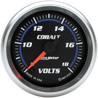 Autometer Cobalt 52mm 8-18 Voltmeter Electronic Gauge