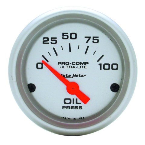 Autometer Ultra-Lite 52mm 0-100 PSI Electronic Oil Pressure Gauge thumbnail 7
