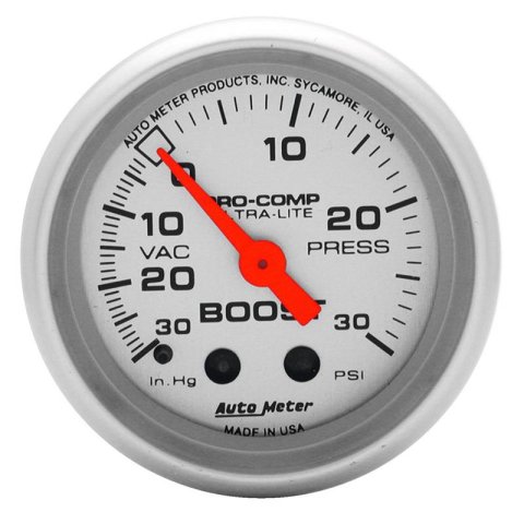 Autometer Ultra-Lite 52mm 30 PSI Mechanical Boost Gauge thumbnail 3