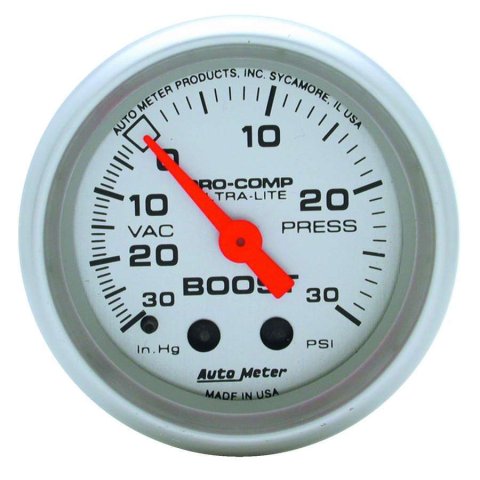 Autometer Ultra-Lite 52mm 30 PSI Mechanical Boost Gauge thumbnail 8