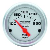 Autometer Ultra-Lite 52mm 100-250 Deg F Electronic Oil Temperature Gauge thumbnail 2