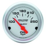 Autometer Ultra-Lite 52mm 100-250 Deg F Electronic Oil Temperature Gauge thumbnail 8