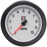 Autometer Stack Sport 88mm 0-10K RPM Tachometer - White thumbnail 1