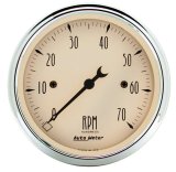 Autometer 3-1/8in Antique Beige In-Dash 7K RPM Tachometer Gauge thumbnail 8