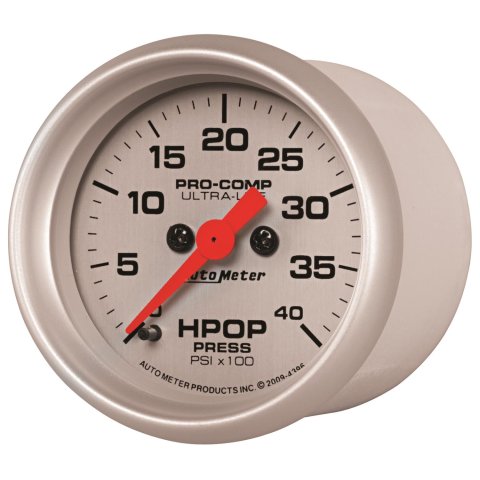 Autometer Ultra-Lite 2 1/16in Electrical 0-4000 PSI High Press Oil Pressure Gauge 94-07 Ford 7.3L thumbnail 3
