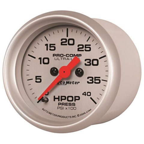 Autometer Ultra-Lite 2 1/16in Electrical 0-4000 PSI High Press Oil Pressure Gauge 94-07 Ford 7.3L thumbnail 6
