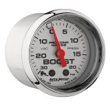 Autometer Marine Chrome Ultra-Lite 2-1/16in 0-30 HG / 0-20 PSI Vacuum / Boost Gauge thumbnail 7