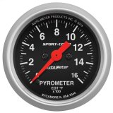 Autometer Sport-Comp 52mm 0-1600 Deg F Electronic EGT Gauge Kit thumbnail 1