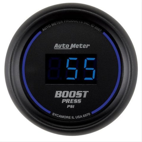 Autometer Cobalt Digital 52mm Digital 5-60 PSI Boost Gauge thumbnail 1