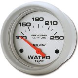 Autometer Ultra-Lite 66.7mm Short Sweep Electronic 100-250 Degree Water Temperature Gauge thumbnail 2