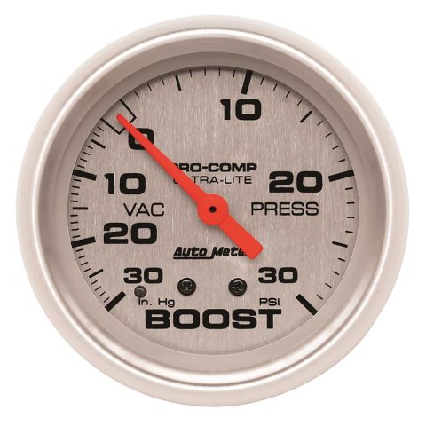 Autometer Ultra-Lite 66.7mm Short Sweep Electronic 30 IN Hg / 30 PSI Vacuum/Boost Gauge thumbnail 4