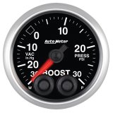 Autometer Elite 52mm 30 In Hg/30 PSI Vacuum/Boost Peak and Warn Gauge w/ Electronic Control thumbnail 2
