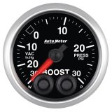 Autometer Elite 52mm 30 In Hg/30 PSI Vacuum/Boost Peak and Warn Gauge w/ Electronic Control thumbnail 4