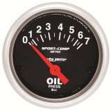 Autometer Sport-Comp 52mm 0-7 Bar Short Sweep Electronic Oil Pressure Gauge thumbnail 5