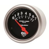 Autometer Sport-Comp 52mm 0-7 Bar Short Sweep Electronic Oil Pressure Gauge thumbnail 7