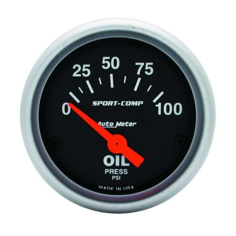 Autometer Sport-Comp 52mm 0-100 PSI Electronic Oil Pressure Gauge thumbnail 8