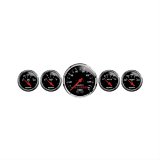 Autometer Designer Black Dash Kit 5pc MPH / Fuel / Oil / WTMP / Volt thumbnail 1
