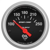 Autometer Sport-Comp 52mm SSE 100-250F Oil Temperature Gauge thumbnail 4