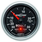 Autometer Sport-Comp II 52mm 30 IN HG / 30 PSI Electronic Boost/Vacuum Gauge thumbnail 8