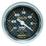 Autometer 2-1/16in Vacuum Gauge Carbon Fiber Mechanical 30Hg thumbnail 2