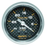 Autometer 2-1/16in Vacuum Gauge Carbon Fiber Mechanical 30Hg thumbnail 3