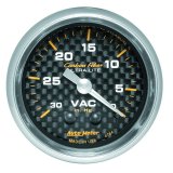 Autometer 2-1/16in Vacuum Gauge Carbon Fiber Mechanical 30Hg thumbnail 4