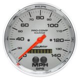 Autometer Speedometer 5in 140 MPH GPS Marine Chrome Ultra-Lite Gauge thumbnail 2