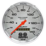Autometer Speedometer 5in 140 MPH GPS Marine Chrome Ultra-Lite Gauge thumbnail 3