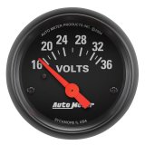 Autometer Z-Series 2-1/16in 16-36 Volts Electric Voltmeter Gauge thumbnail 2