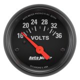 Autometer Z-Series 2-1/16in 16-36 Volts Electric Voltmeter Gauge thumbnail 3