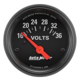 Autometer Z-Series 2-1/16in 16-36 Volts Electric Voltmeter Gauge thumbnail 4