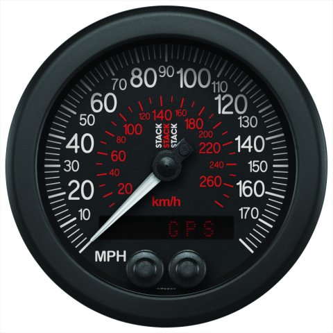 Autometer Stack Instruments 88mm 0-180 MPH 290 KM/H GPS Speedometer - Black