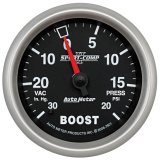 Autometer Sport-Comp II VAC/Boost 2 5/8in 30 IN HG-20PSI Mechanical Gauge thumbnail 2