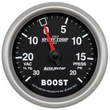 Autometer Sport-Comp II VAC/Boost 2 5/8in 30 IN HG-20PSI Mechanical Gauge thumbnail 5