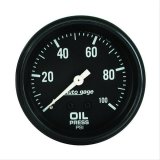 Autometer AutoGage 2-5/8in Mechanical Black 0-100 PSI Oil Pressure Gauge thumbnail 1