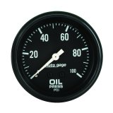 Autometer AutoGage 2-5/8in Mechanical Black 0-100 PSI Oil Pressure Gauge thumbnail 2